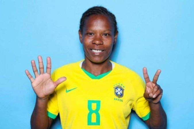 Formiga já disputou sete Copas do Mundo, um recorde entre homens e mulheres - (crédito: Getty Images) Formiga já disputou sete Copas do Mundo, um recorde entre homens e mulheres - (crédito: Getty Images)