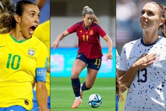 Marta, Alex Putellas e Alex Morgan, três das estrelas que estarão no Mundial -  (crédito: Getty Images)