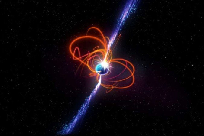 Grupo de astrônomos fizeram a descoberta de um novo objeto estelar, capaz de dificultar a compreensão das estrelas de nêutrons. - (crédito: Reprodução/ ICRAR) Grupo de astrônomos fizeram a descoberta de um novo objeto estelar, capaz de dificultar a compreensão das estrelas de nêutrons. - (crédito: Reprodução/ ICRAR)