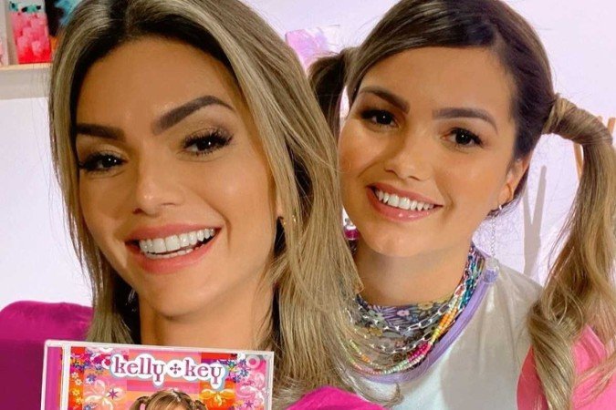 Suzana Freitas se fantasia de Kelly Key e confunde internautas. -  (crédito: Reprodução/ Instagram/ oficialkellykey)