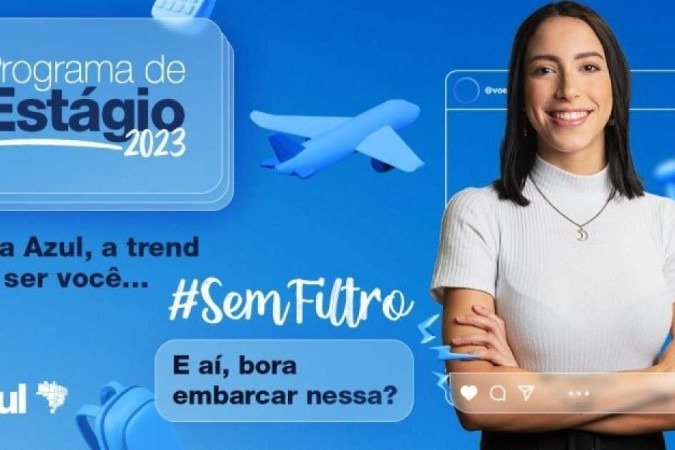 Programa de estágio na Azul - (crédito: Divulgação/Linkedin) Programa de estágio na Azul - (crédito: Divulgação/Linkedin)