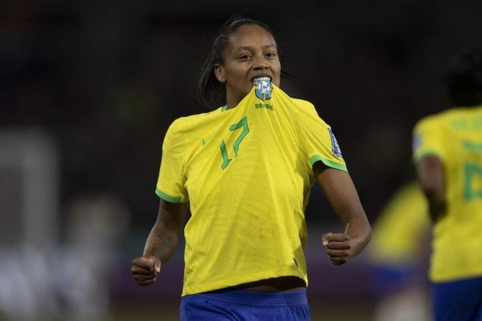 Ary Borges marcou os dois primeiros gols do Brasil - (crédito: Thais Magalhães/CBF) Ary Borges marcou os dois primeiros gols do Brasil - (crédito: Thais Magalhães/CBF)