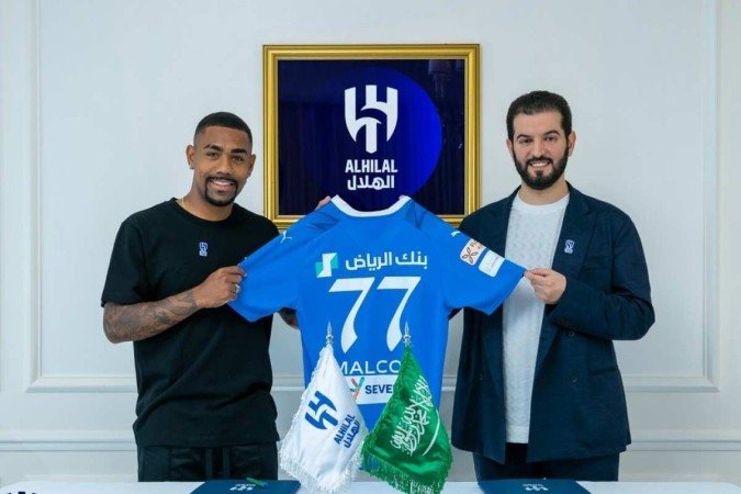 Malcom se tornou a contratação mais cara do milionário futebol árabe - (crédito: Divulgação/Al-Hilal) Malcom se tornou a contratação mais cara do milionário futebol árabe - (crédito: Divulgação/Al-Hilal)