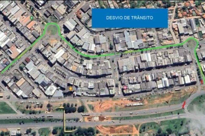 Trânsito na EPNB com novo desvio para obras do viaduto do Riacho Fundo - (crédito: Divulgação/DER-DF) Trânsito na EPNB com novo desvio para obras do viaduto do Riacho Fundo - (crédito: Divulgação/DER-DF)