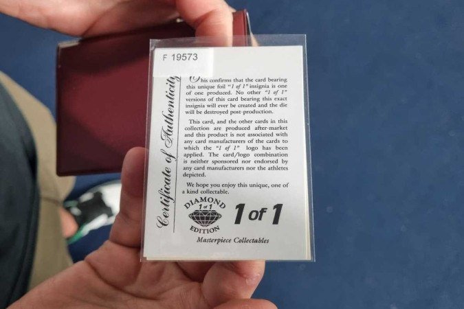 Gabriel conseguiu a autentificação oficial do card único de Carlos Moyá