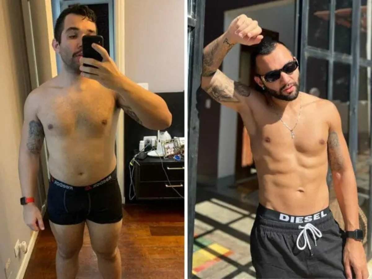 Jonathan Costa muda h&aacute;bitos e elimina 25 quilos; veja antes e depois. .