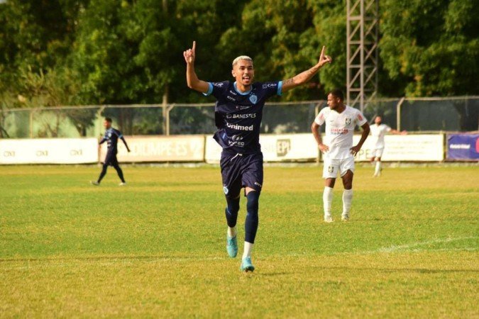 Carlinhos marcou o gol que deixou o Gato Preto em desvantagem - (crédito: Clara Fafá/Vitória FC) Carlinhos marcou o gol que deixou o Gato Preto em desvantagem - (crédito: Clara Fafá/Vitória FC)