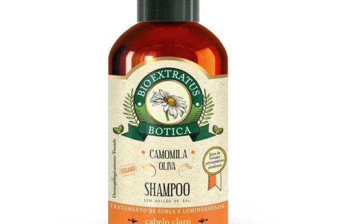 Shampoo camomila, da Bioextratus 
(preço sob consulta)