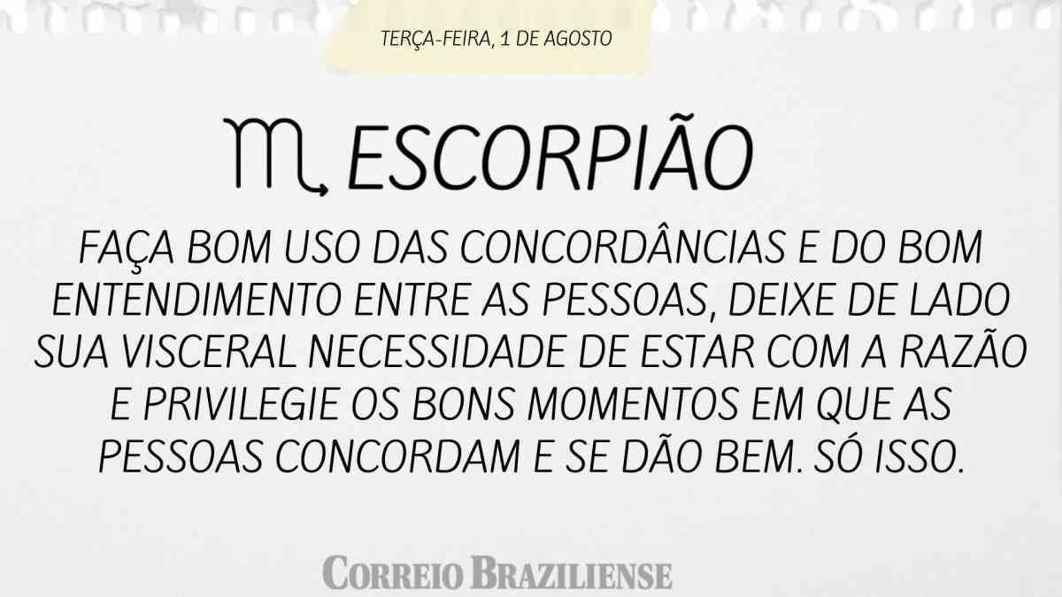 Horóscopo do dia: confira o que os astros revelam para esta segunda-feira ( 1º/8)