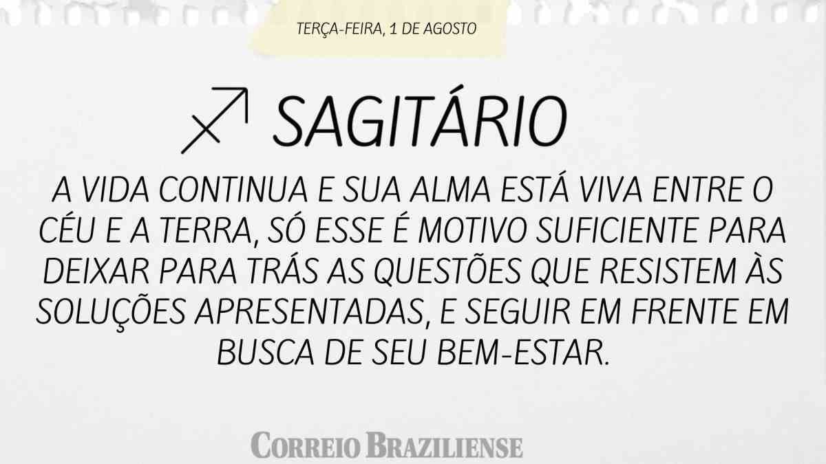 Horóscopo do Dia 01/08: confira as previsões para o seu signo hoje,  terça-feira