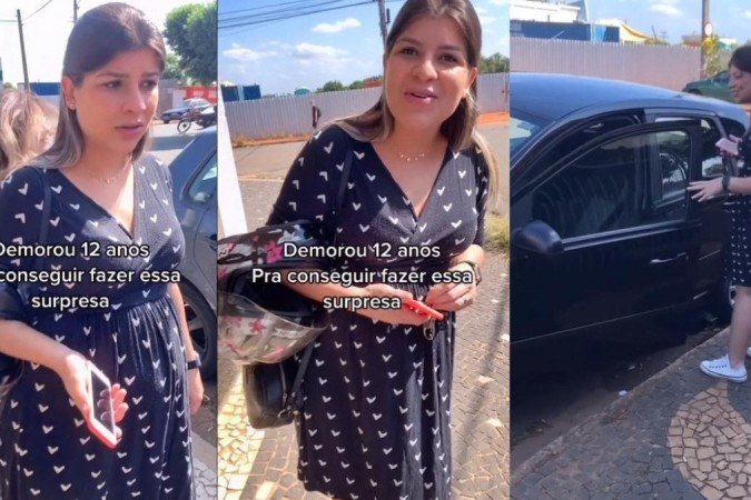 Vídeo em que Emerson fez surpresa para Kery viralizou e atualmente tem mais de 12,5 milhões de visualizações somente no TikTok
- (crédito: Reprodução) Vídeo em que Emerson fez surpresa para Kery viralizou e atualmente tem mais de 12,5 milhões de visualizações somente no TikTok
- (crédito: Reprodução)