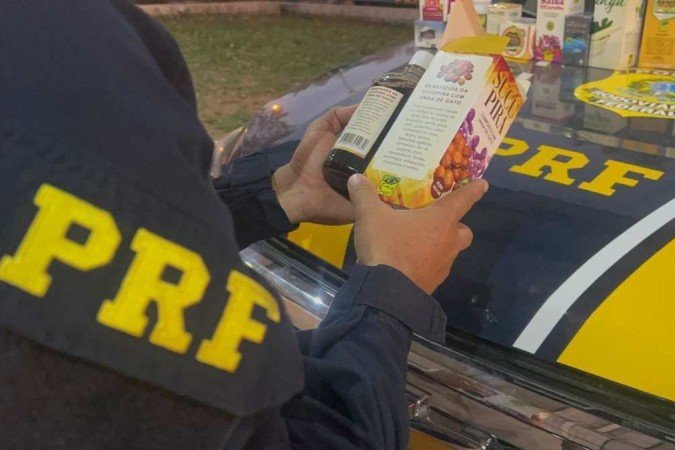 A carga vinha do Ceará, com destino ao Goiás, e estava sendo transportada sem nota fiscal - (crédito: Divulgação/PRF) A carga vinha do Ceará, com destino ao Goiás, e estava sendo transportada sem nota fiscal - (crédito: Divulgação/PRF)