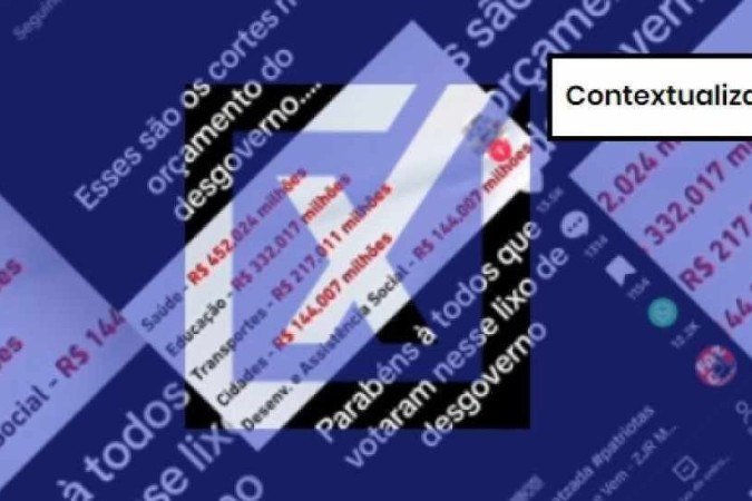 Etiqueta contextualizando do Comprova -  (crédito: Projeto Comprova/ reprodução)