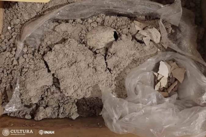 Ovo de flamingo fossilizado encontrado no México - (crédito: Reprodução/José Alberto Cruz Silva, INAH) Ovo de flamingo fossilizado encontrado no México - (crédito: Reprodução/José Alberto Cruz Silva, INAH)