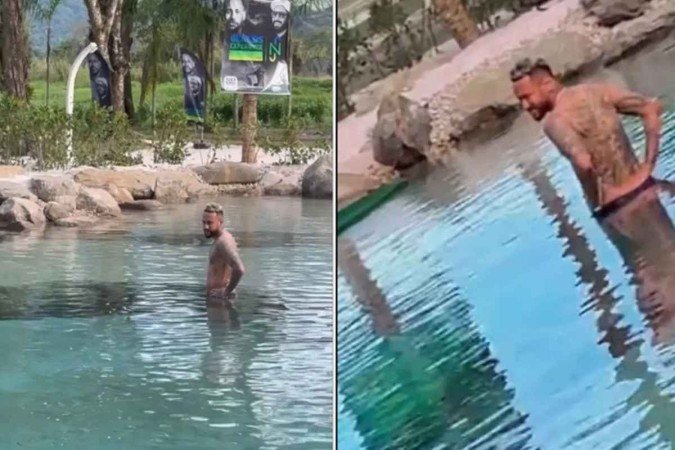Neymar Jr. no lago de Mangaratiba - (crédito: Reprodução/Redes sociais) Neymar Jr. no lago de Mangaratiba - (crédito: Reprodução/Redes sociais)