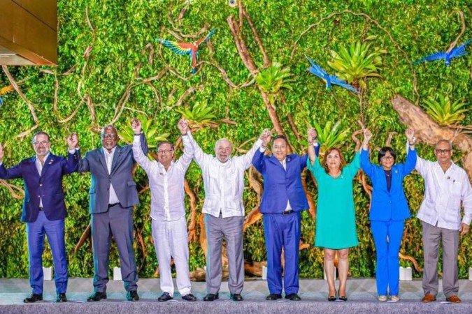 Lula reúne em Belém os chefes de Estado dos oito países que compõem a Organização do Tratado de Cooperação Amazônica (OTCA), após 14 anos desde o último encontro do grupo - (crédito: Ricardo Stuckert/PR) Lula reúne em Belém os chefes de Estado dos oito países que compõem a Organização do Tratado de Cooperação Amazônica (OTCA), após 14 anos desde o último encontro do grupo - (crédito: Ricardo Stuckert/PR)