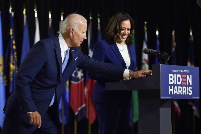 O homem fez várias ameaças a Biden e Kamala Harris. -  (crédito: Olivier Douliery/AFP)