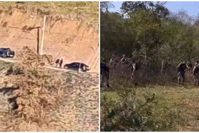 Vídeo mostra execução a tiros de homem em estrada de terra em Minas - (crédito: Reprodução/ Estado de Minas) Vídeo mostra execução a tiros de homem em estrada de terra em Minas - (crédito: Reprodução/ Estado de Minas)