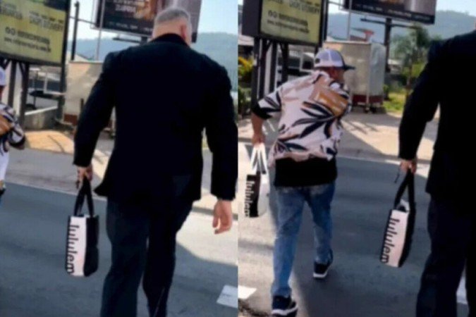 Padre Marcelo volta a impressionar: "Fazendo a segurança do segurança" - (crédito: Reprodução/ Instagram) Padre Marcelo volta a impressionar: "Fazendo a segurança do segurança" - (crédito: Reprodução/ Instagram)