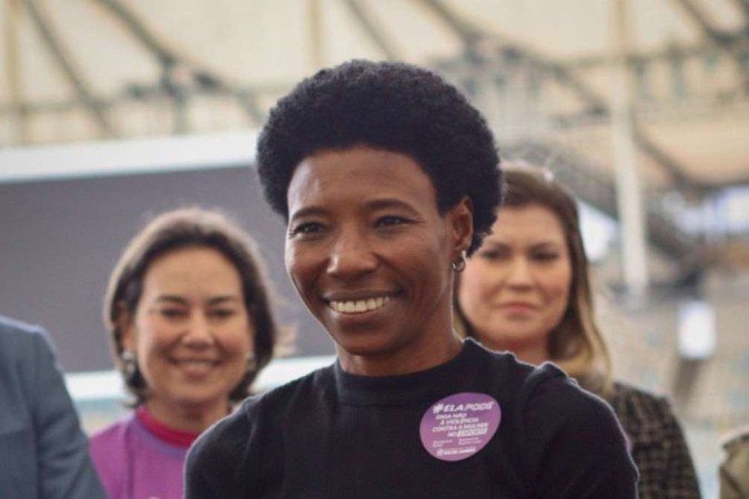 Delma Gonçalves, a Pretinha, teve os pés eternizados na Calçada da Fama do estádio do Maracanã -  (crédito: Reprodução/Agência Brasil)