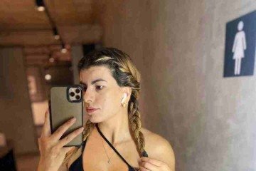 Thaysa Melo treina há quase uma década e mescla máquinas com pesos livres nos exercícios -  (crédito: Arquivo pessoal)