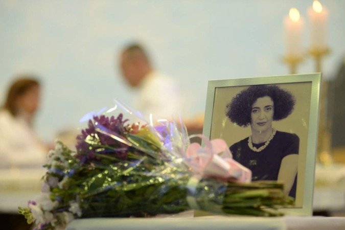  16/08/2023. Crédito: Minervino Júnior/CB/D.A Press. Brasil.  Brasilia - DF. Missa de sétimo dia da escritora e jornalista Dad Squarisis na Paróquia Nossa Senhora do Lago.