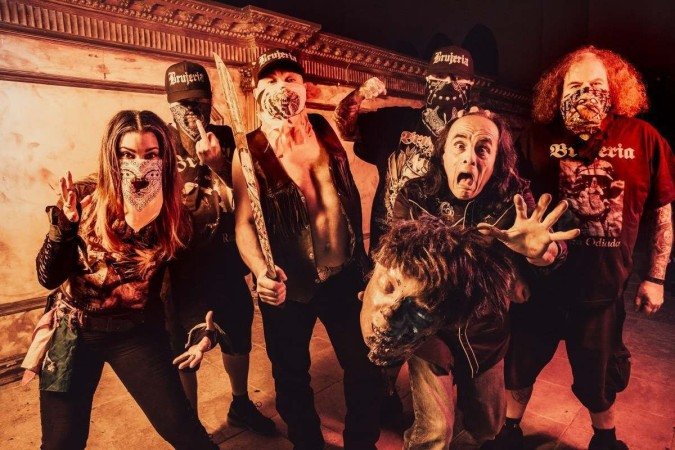 Brujeria combina humor, metal e herança latina na apresentação desta quarta-feira. - (crédito: Hannah Verbeuren/Divulgação) Brujeria combina humor, metal e herança latina na apresentação desta quarta-feira. - (crédito: Hannah Verbeuren/Divulgação)