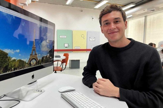 Sevan Saraiva desembarcou em território francês em 17 de agosto e começa as aulas em setembro -  (crédito: Arquivo pessoal )