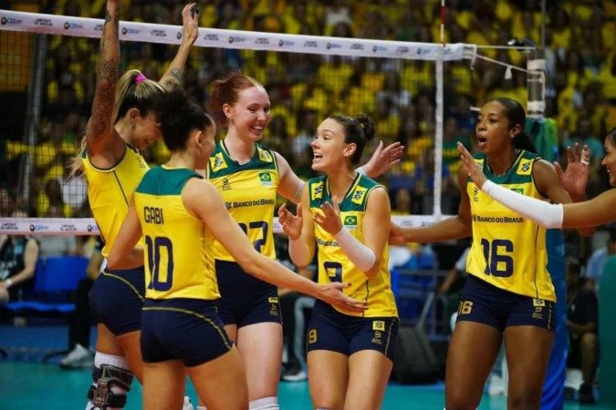 Brasil é hegemônico no cenário continental do vôlei feminino - (crédito: Mauricio Val/FVImagem/CBV) Brasil é hegemônico no cenário continental do vôlei feminino - (crédito: Mauricio Val/FVImagem/CBV)