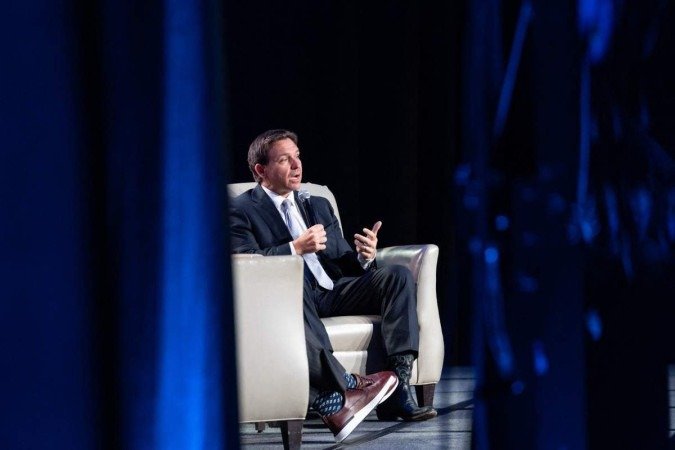Governador da Flórida e e candidato à Presidência dos Estados Unidos, Ron DeSantis - (crédito: Getty Images via AFP) Governador da Flórida e e candidato à Presidência dos Estados Unidos, Ron DeSantis - (crédito: Getty Images via AFP)