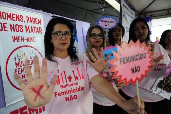 23/08/2023. Crédito: Minervino Júnior/CB/D.A Press. Brasil. Brasilia - DF. Lançamento do posto avançado Provid para atendimento de mulheres em situação de risco, pela PM contra o aumento no feminicídio em Arniqueiras. - (crédito: Minervino Júnior/CB/D.A.Press) 23/08/2023. Crédito: Minervino Júnior/CB/D.A Press. Brasil. Brasilia - DF. Lançamento do posto avançado Provid para atendimento de mulheres em situação de risco, pela PM contra o aumento no feminicídio em Arniqueiras. - (crédito: Minervino Júnior/CB/D.A.Press)