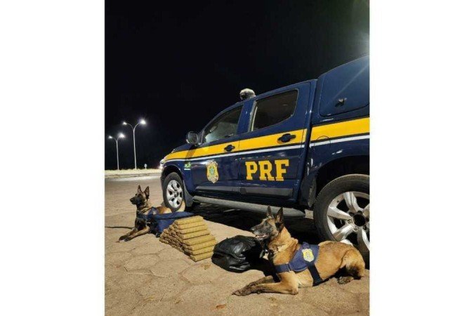 A passageira disse à PRF que pegou a droga na rodoviária de São Paulo e entregaria em Salvador. - (crédito: Divulgação/PRF) A passageira disse à PRF que pegou a droga na rodoviária de São Paulo e entregaria em Salvador. - (crédito: Divulgação/PRF)
