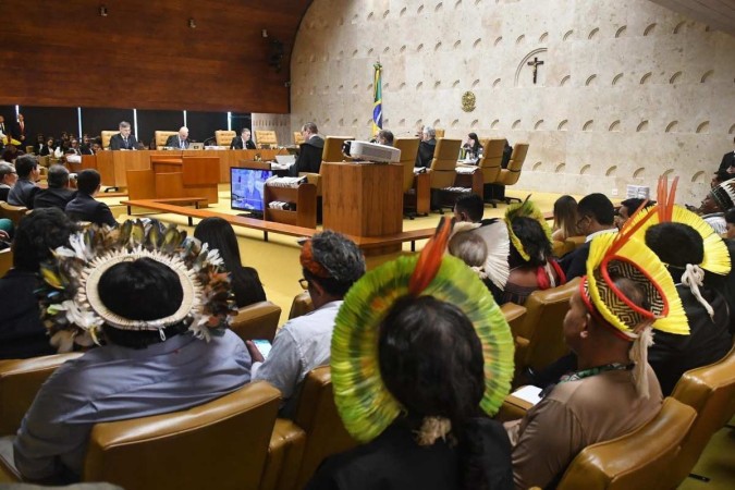 ela tese, só teriam direito à terra aquelas comunidades que ocupavam as áreas sobre as quais reivindicam os direitos no dia exato da entrada em vigor do texto da Carta Magna vigente -  (crédito:  CARLOS ALVES MOURA)