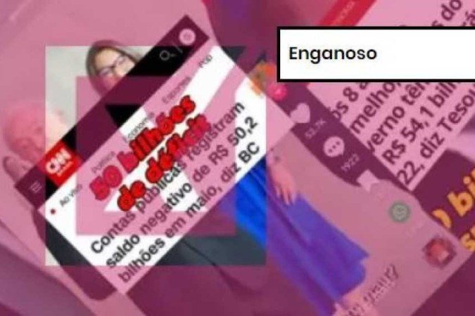 Etiqueta de enganoso do Comprova - (crédito: Comprova/ reprodução ) Etiqueta de enganoso do Comprova - (crédito: Comprova/ reprodução )