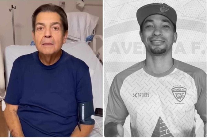 Faustão e Fabio Cordeiro da Silva - (crédito: Reprodução/Instagram/@faustosilvaofcial/@avenidafcmongagua) Faustão e Fabio Cordeiro da Silva - (crédito: Reprodução/Instagram/@faustosilvaofcial/@avenidafcmongagua)