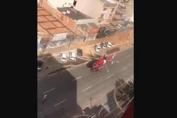 Ação do helicóptero chamou a atenção dos moradores do local -  (crédito: Material cedido ao Correio)