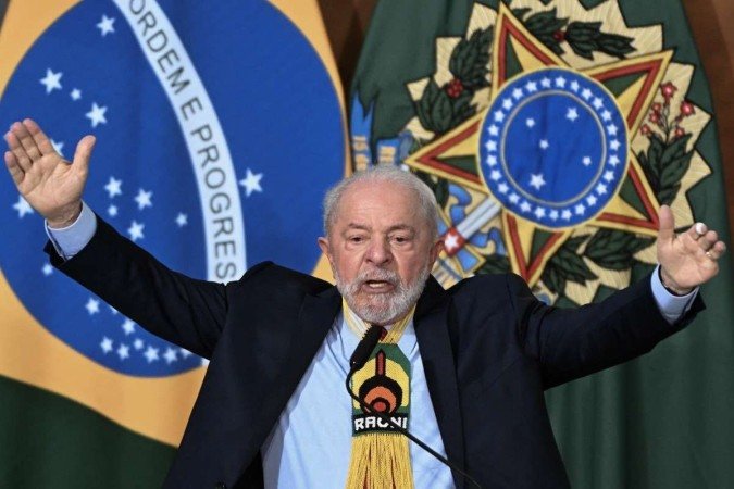 Lula faz pronunciamento no Palácio do Planalto, em 5 de junho, em alusão ao Dia Mundial do Meio Ambiente: na Índia, o chefe de Estado receberá a presidência inédita do grupo - (crédito: Evaristo Sa/AFP) Lula faz pronunciamento no Palácio do Planalto, em 5 de junho, em alusão ao Dia Mundial do Meio Ambiente: na Índia, o chefe de Estado receberá a presidência inédita do grupo - (crédito: Evaristo Sa/AFP)