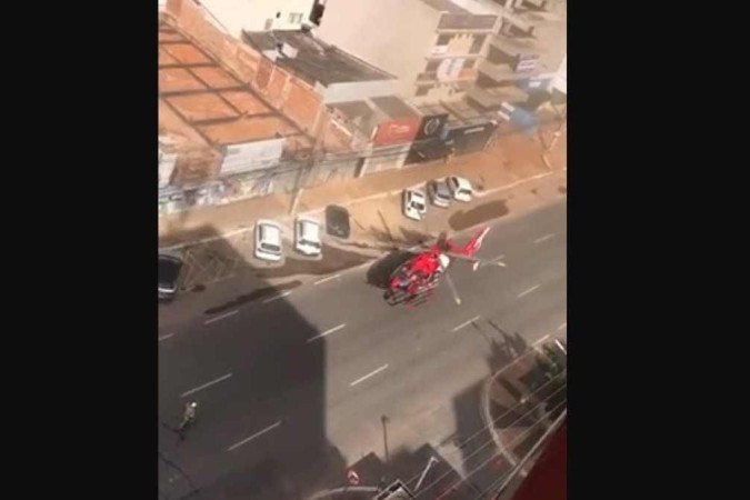 Ação do helicóptero chamou a atenção dos moradores do local -  (crédito: Material cedido ao Correio)