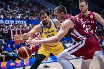 Os bálticos ficarão em primeiro ou segundo lugar no grupo L, dependendo do resultado do jogo entre Canadá e Espanha, cujo vencedor também se classificará para a próxima fase -  (crédito: Reprodução/FIBA)