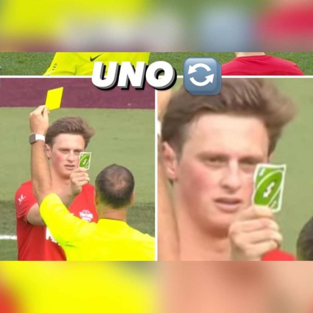 Jogador usa carta de Uno para reverter cartão amarelo