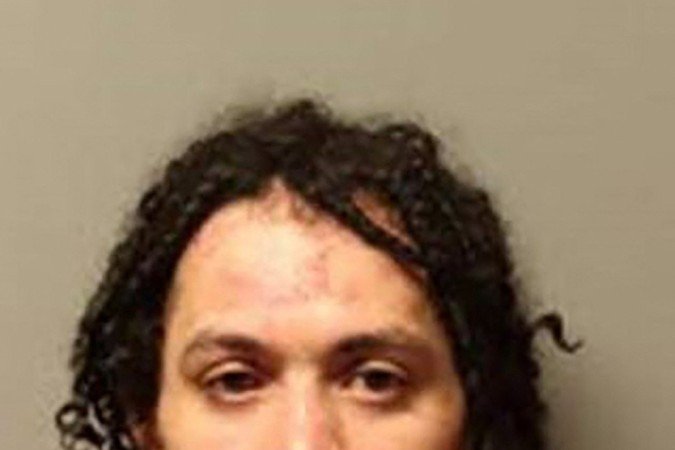 A foto de fichamento do criminoso, depois de ser capturado 