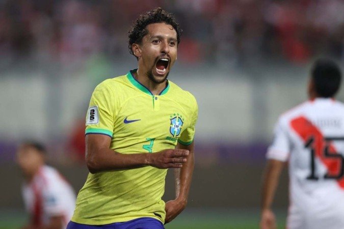 Marquinhos usou a cabeça para completar a cobrança de escanteio de Neymar: velha arma do PSG quando atuaram juntos - (crédito: Vitor Silva/CBF) Marquinhos usou a cabeça para completar a cobrança de escanteio de Neymar: velha arma do PSG quando atuaram juntos - (crédito: Vitor Silva/CBF)