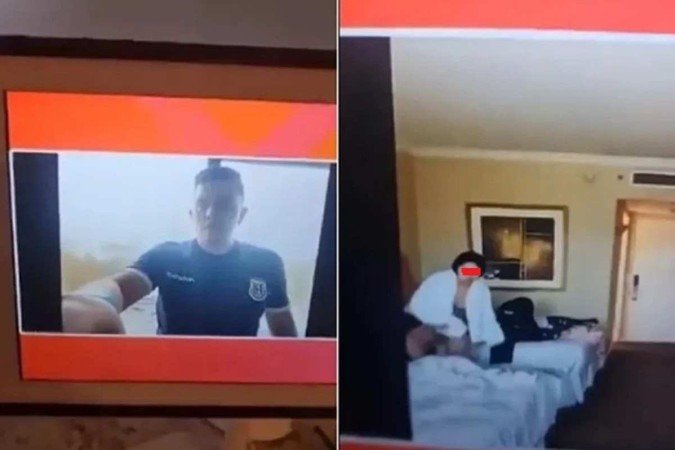 Jornalista mostra amante em transmissão ao vivo  -  (crédito: Reprodução/X )