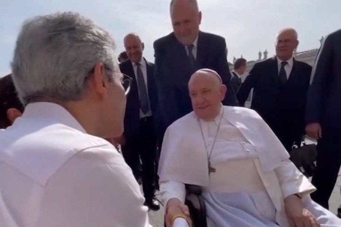O governador Romeu Zema (Novo) se encontrou com o Papa Francisco, nesta quarta-feira (13/9), no Vaticano -  (crédito: Reprodução)