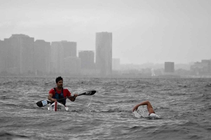 O ativista começou sua natação por toda a extensão do rio Hudson em 13 de agosto de 2023 e terminou o percurso de 507 km um mês depois, pouco antes de a ONU começar a ratificar o Tratado de Alto Mar - (crédito: Ed JONES/AFP) O ativista começou sua natação por toda a extensão do rio Hudson em 13 de agosto de 2023 e terminou o percurso de 507 km um mês depois, pouco antes de a ONU começar a ratificar o Tratado de Alto Mar - (crédito: Ed JONES/AFP)