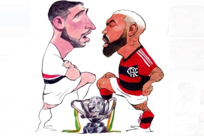 Calleri e Gabriel: atacantes goleadores na final entre São Paulo e Flamengo pela Copa do Brasil 2023 -  (crédito: Kleber Sales/CB/D.A Press)