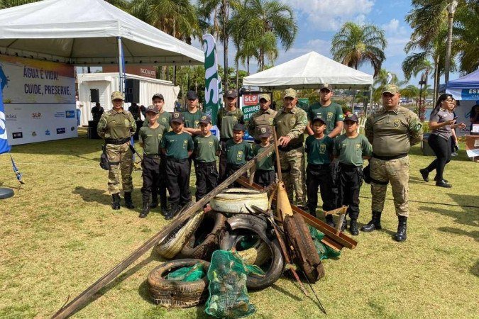 A Força Mirim marcou presença com uma bela apresentação e muita disposição