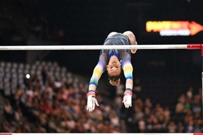 Rebeca Andrade vai apresentar uma nova coreografia no Mundial de ginástica, na Bélgica - (crédito: @slobodankadic/Divulgação) Rebeca Andrade vai apresentar uma nova coreografia no Mundial de ginástica, na Bélgica - (crédito: @slobodankadic/Divulgação)