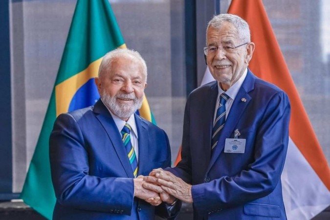 Lula e o presidente da Áustria, Alexander Van der Bellen, durante reunião bilateral em Nova York - (crédito: Ricardo Stuckert / PR) Lula e o presidente da Áustria, Alexander Van der Bellen, durante reunião bilateral em Nova York - (crédito: Ricardo Stuckert / PR)