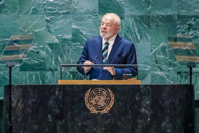 Lula, que voltou à ONU após 14 anos, fez um discurso de 21 minutos -  (crédito: Ricardo Stuckert / PR)
